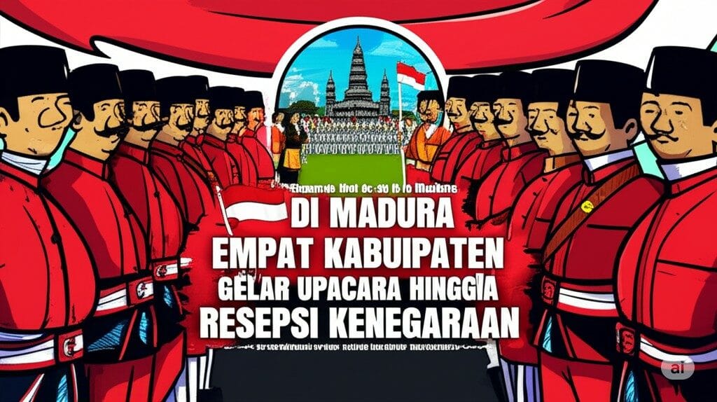 Semarak HUT ke-80 RI di Madura: Empat Kabupaten Gelar Upacara Hingga Resepsi Kenegaraan