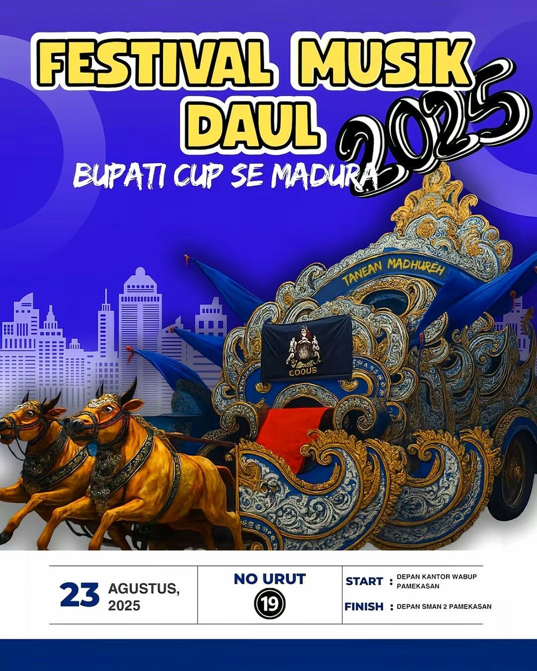 PAMEKASAN BERGETAR! Festival Musik DAUL 2025 Bupati Cup Se-Madura Digelar, Ini Daftar 27 Peserta Terbaik