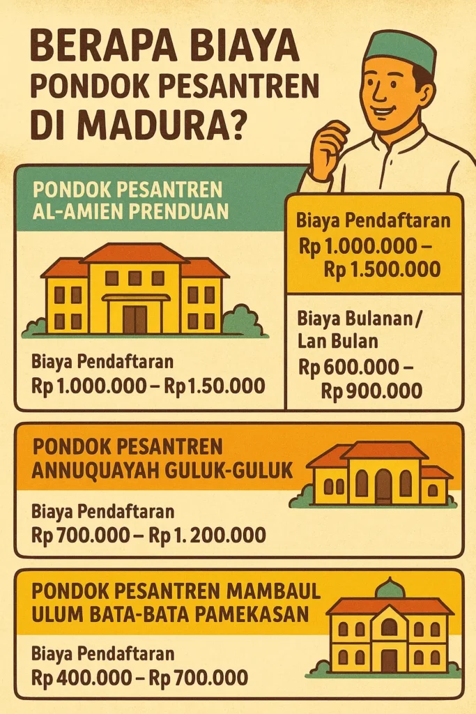 berapa biaya pondok pesantren di Madura?