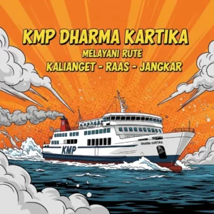 KMP Dharma Kartika melayani rute Kalianget – Raas – Jangkar