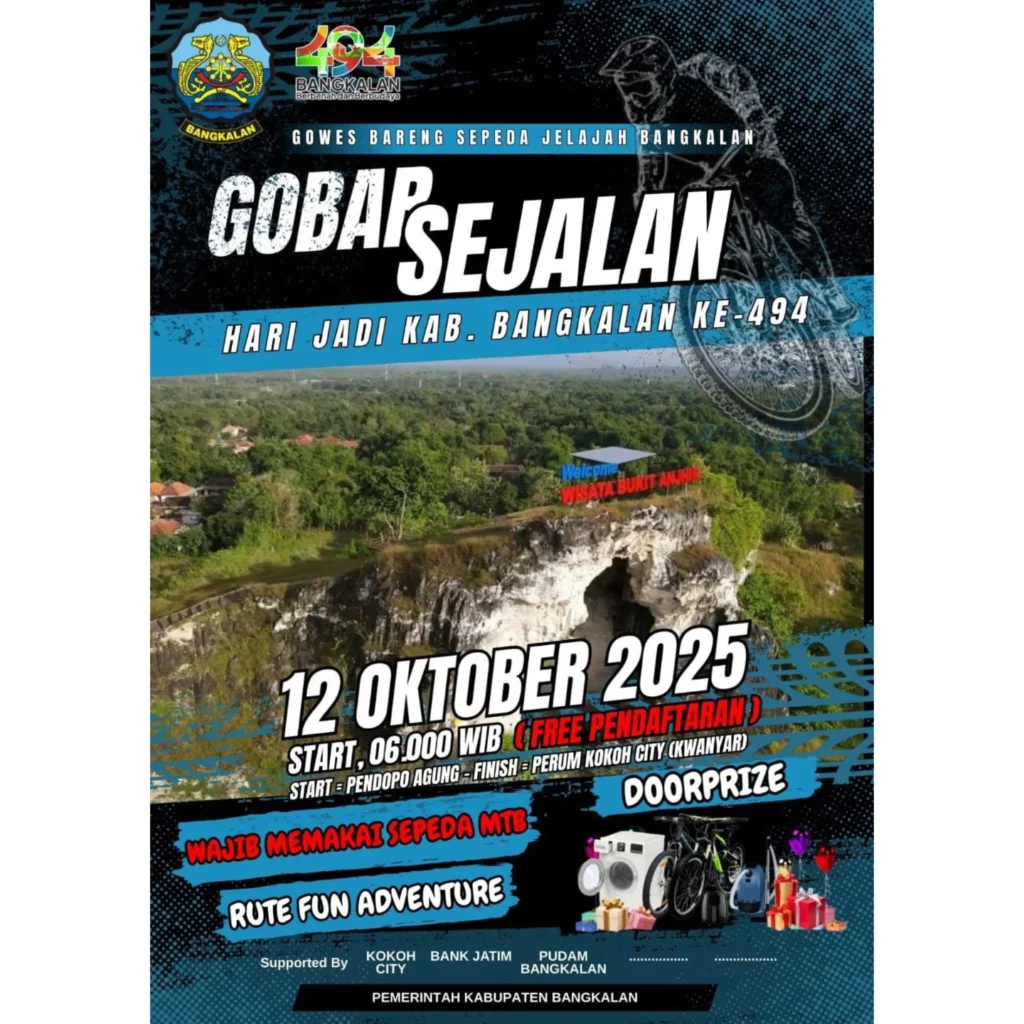GOBAR SEJALAN (Gowes Bareng Sepeda Jelajah Bangkalan) pada Sabtu, 12 Oktober 2025.