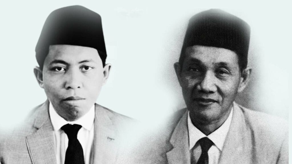 Foto KH. M. Djufri Marzuqi (kiri) dan Kiai Idham Chalid (kanan) 