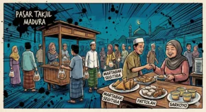 Jajanan Ramadhan di Madura seperti martabak segitiga pattolah dan sarkoyo di pasar takjil