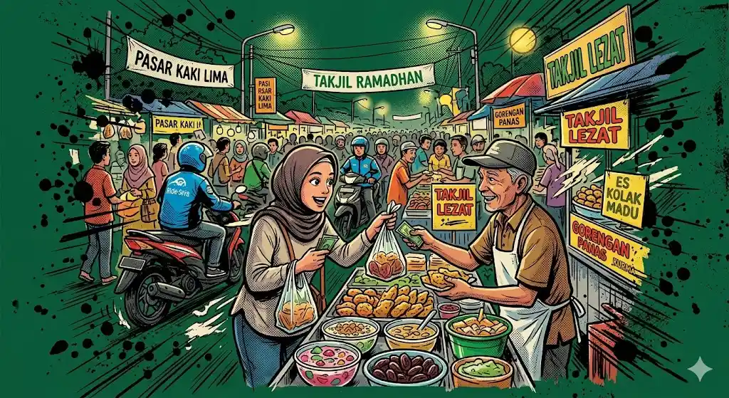 Jelang Buka Puasa di Sampang, Ruas Jalan Ini Macet Parah Dihajar Pemburu Takjil!